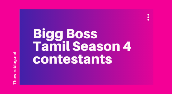 Bigg Boss tamil season 4 contestants